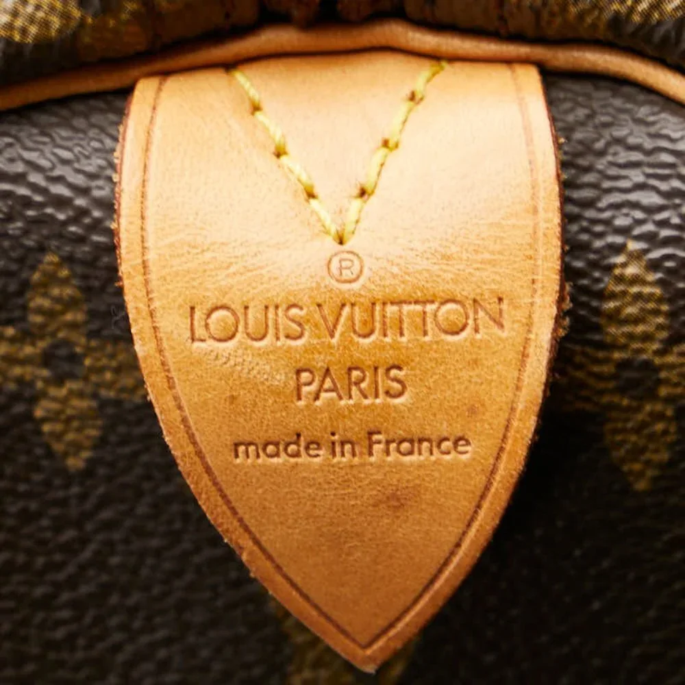 LOUIS VUITTON Authentic Brown Monogram Leather Keepall 60 Boston Bag